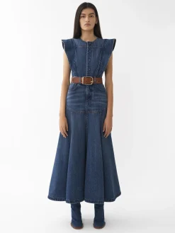 Women Chloé Ankle-Length Flared Dress