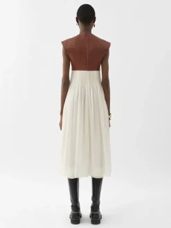Women Chloé Bi-Material Midi Dress