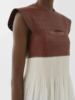Women Chloé Bi-Material Midi Dress