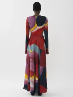 Women Chloé Caroline Denervaud For Chloe Long Flared Dress