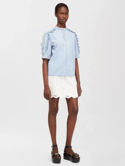 Women Chloé Chambray Denim Top