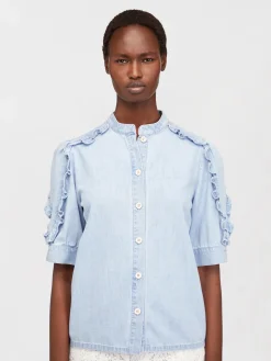 Women Chloé Chambray Denim Top