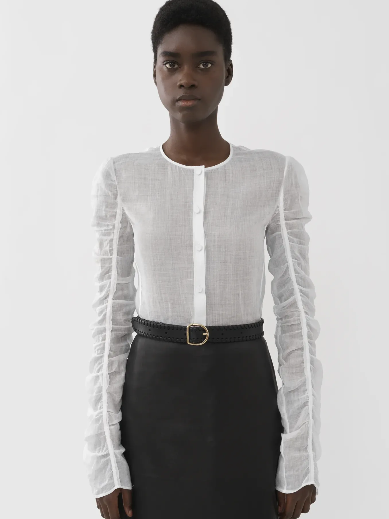 Women Chloé Collarless Blouse