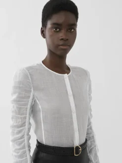 Women Chloé Collarless Blouse