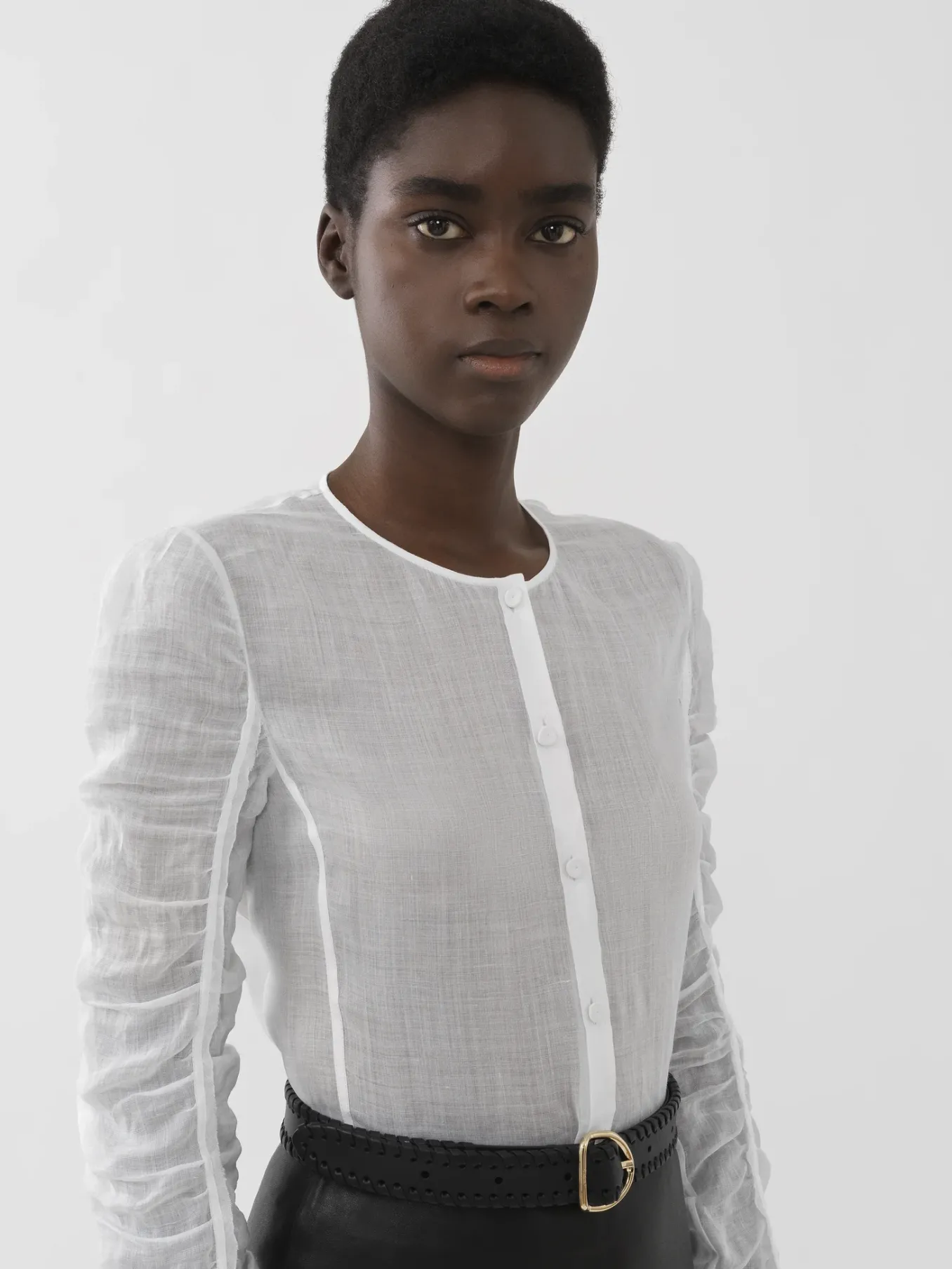 Women Chloé Collarless Blouse