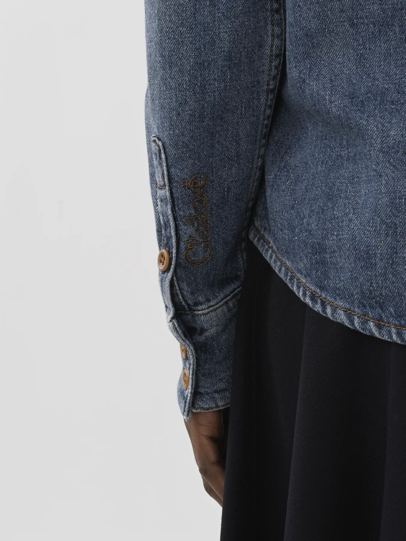Women Chloé Dempo Classic Denim Shirt