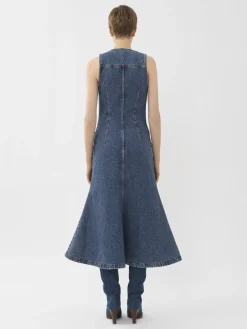 Women Chloé Denim Mid-Length Dress