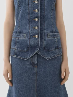 Women Chloé Denim Mid-Length Dress