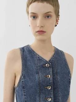 Women Chloé Denim Mid-Length Dress