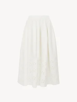 Women Chloé Embroidered Midi Skirt