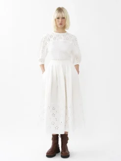 Women Chloé Embroidered Midi Skirt