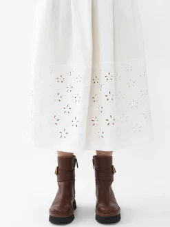 Women Chloé Embroidered Midi Skirt