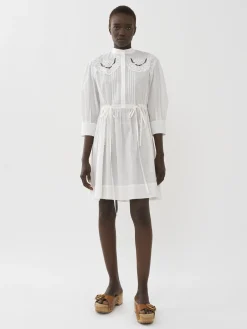 Women Chloé Embroidered Shirt Dress