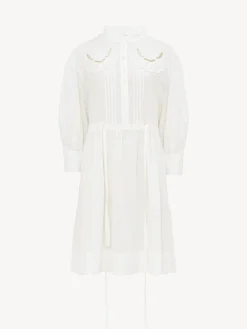 Women Chloé Embroidered Shirt Dress