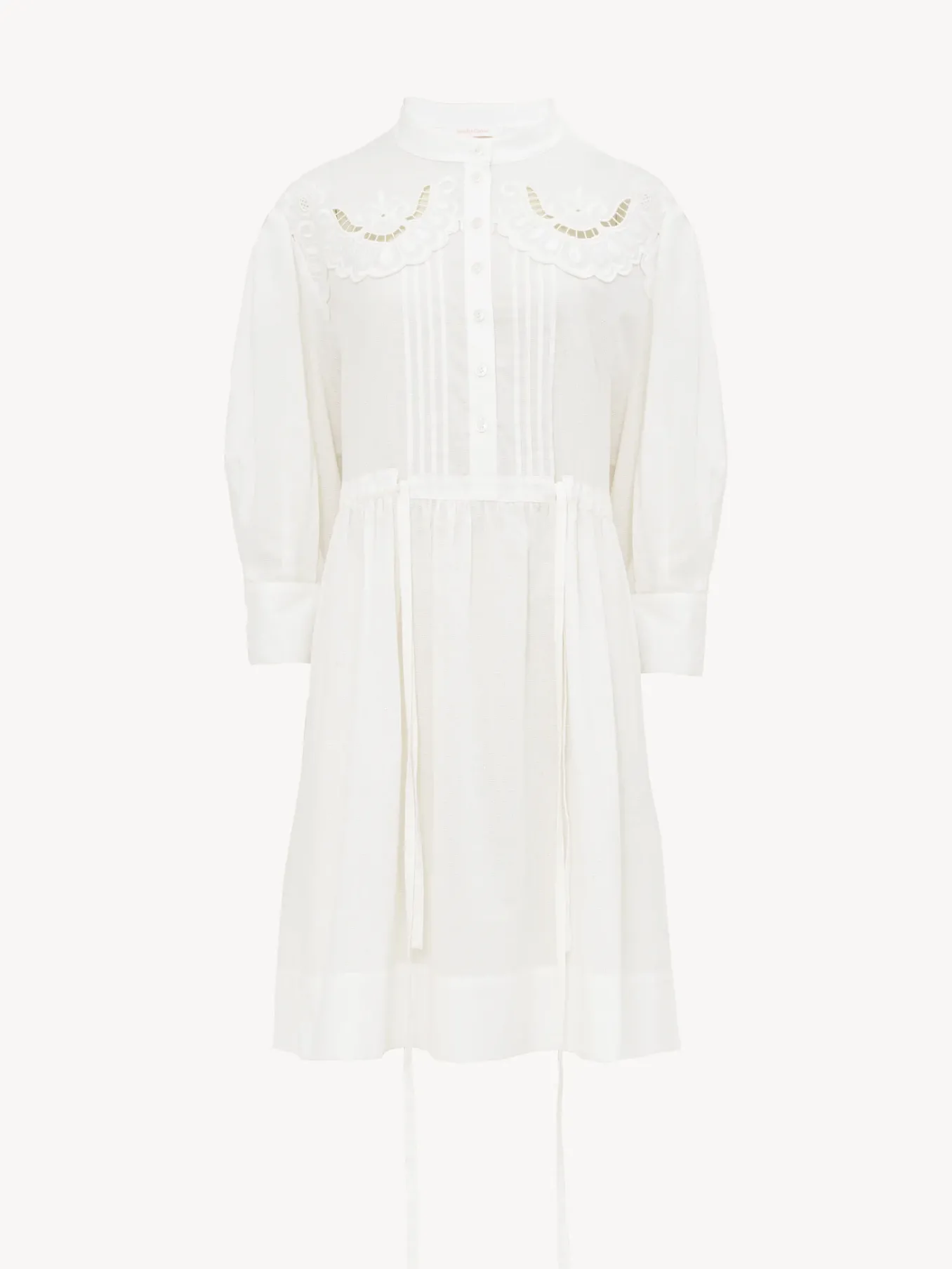 Women Chloé Embroidered Shirt Dress