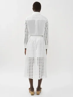 Women Chloé Eyelet Midi Skirt
