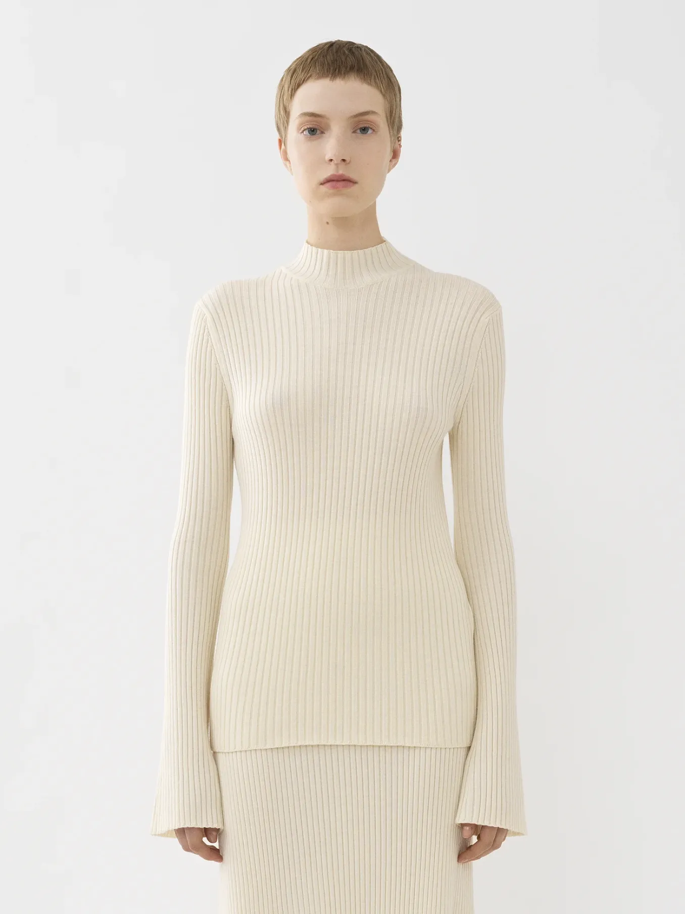 Women Chloé Fitted Mock-Neck Jumper