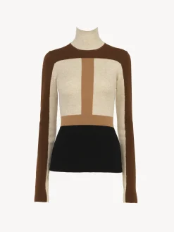 Women Chloé Fitted Turtleneck Jumper