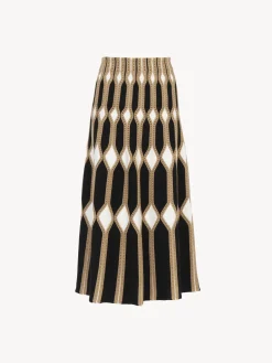 Women Chloé Flared Midi Skirt