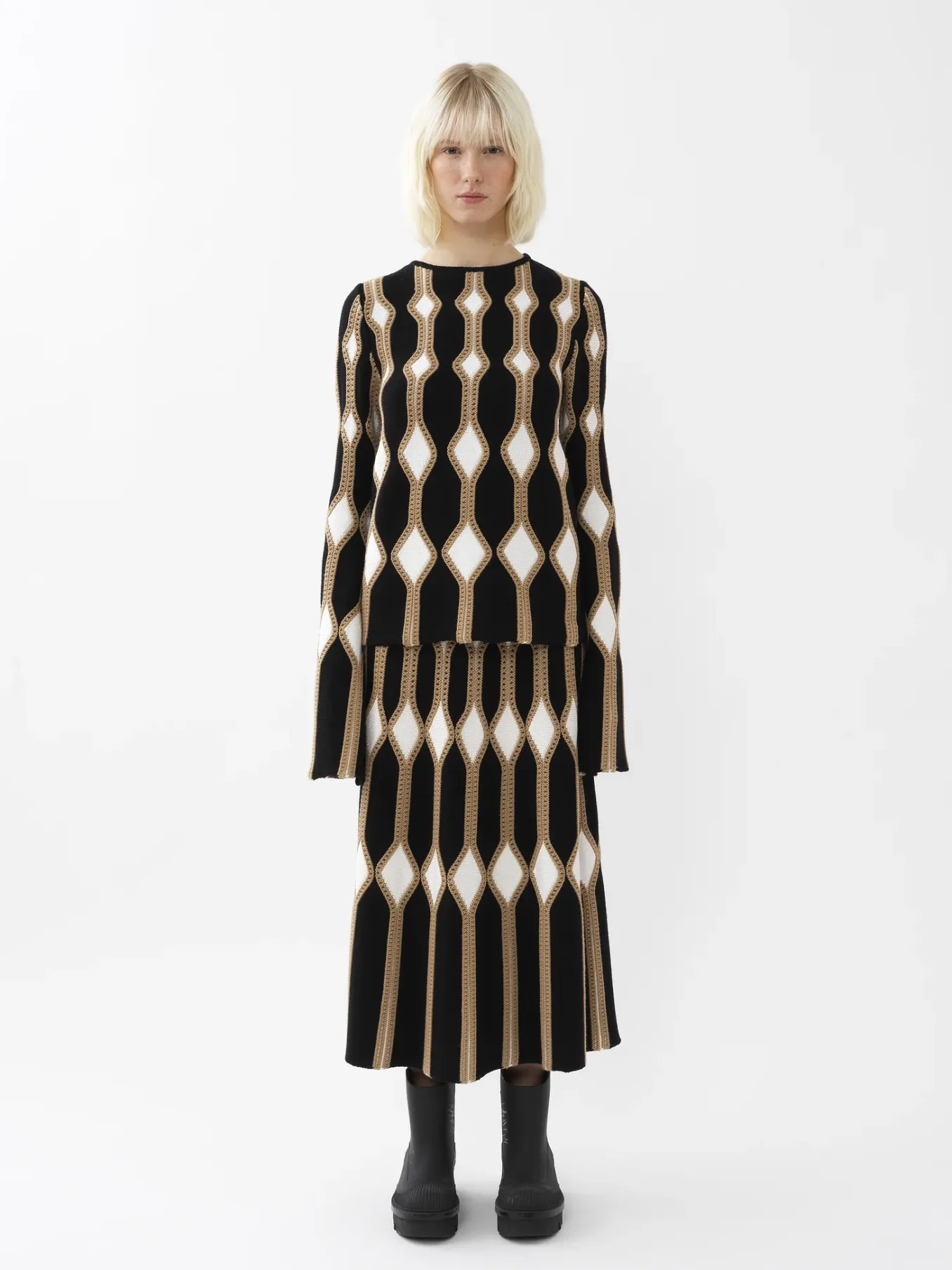 Women Chloé Flared Midi Skirt