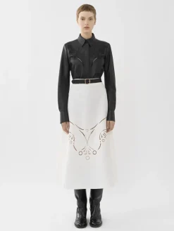 Women Chloé Flared Midi Skirt