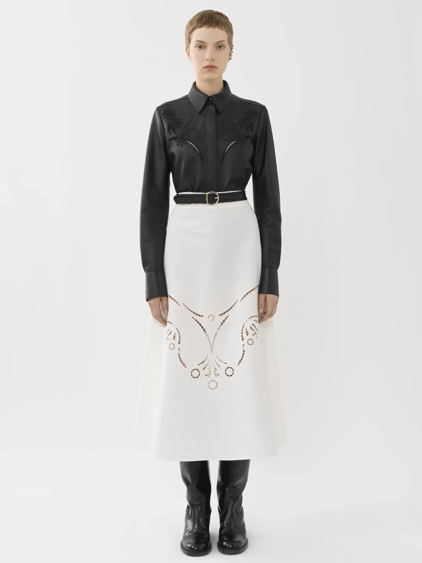 Women Chloé Flared Midi Skirt