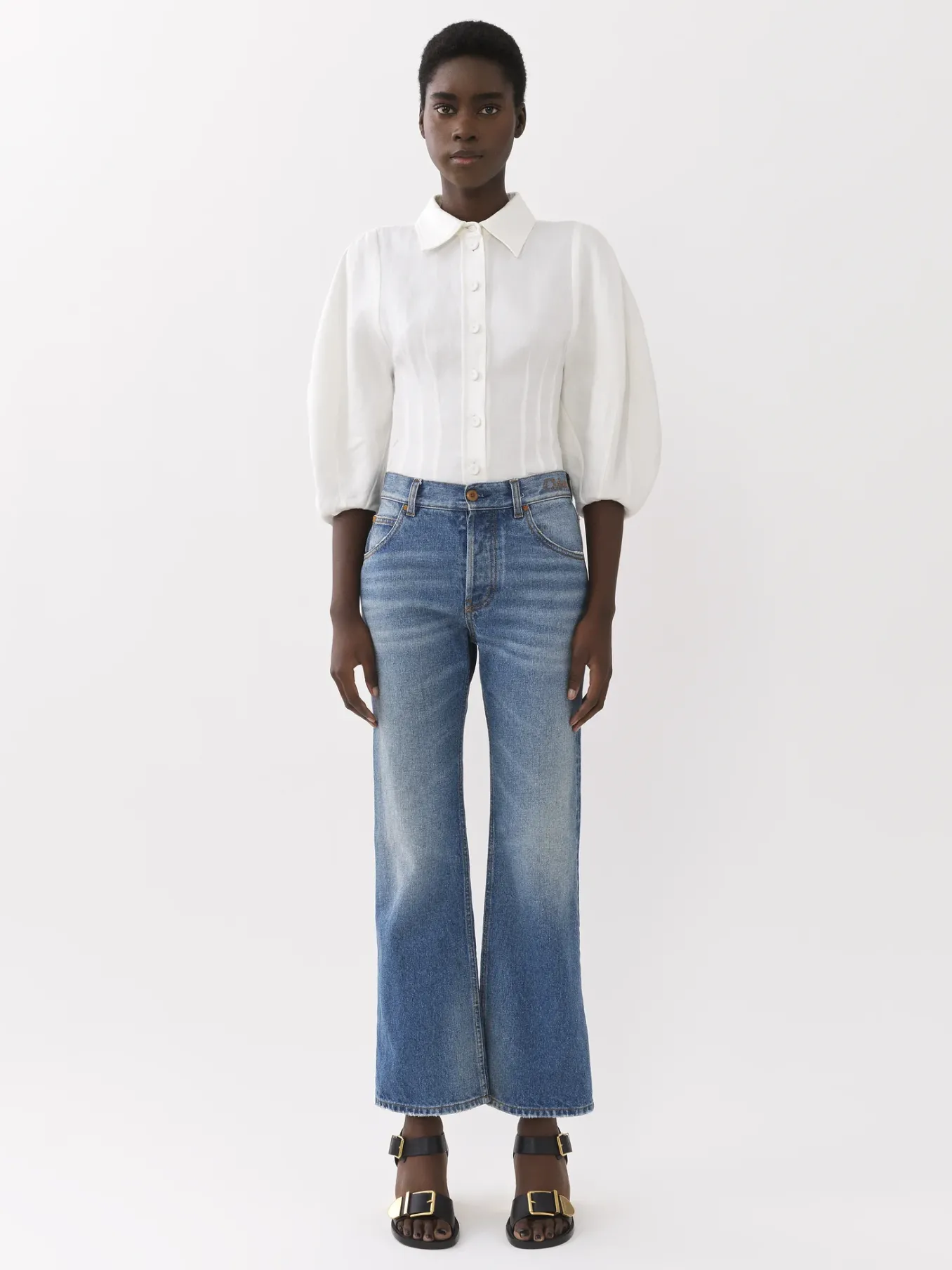 Women Chloé Fuego Cropped Bootcut Jeans
