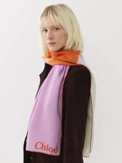 Women Chloé Fusion Printed Long Scarf
