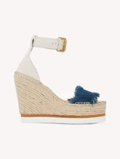 Women Chloé Glyn Fringed Wedge Espadrille