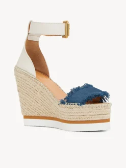 Women Chloé Glyn Fringed Wedge Espadrille