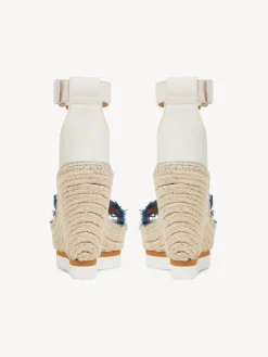 Women Chloé Glyn Fringed Wedge Espadrille