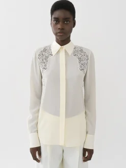Women Chloé Guipure-Detail Blouse