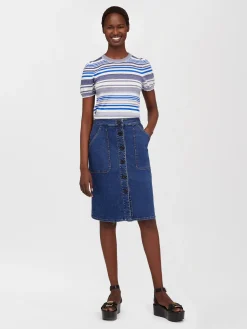 Women Chloé Knee-Length Denim Skirt