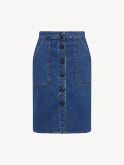 Women Chloé Knee-Length Denim Skirt