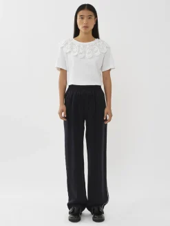 Women Chloé Lace Collar T-Shirt