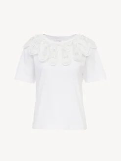 Women Chloé Lace Collar T-Shirt