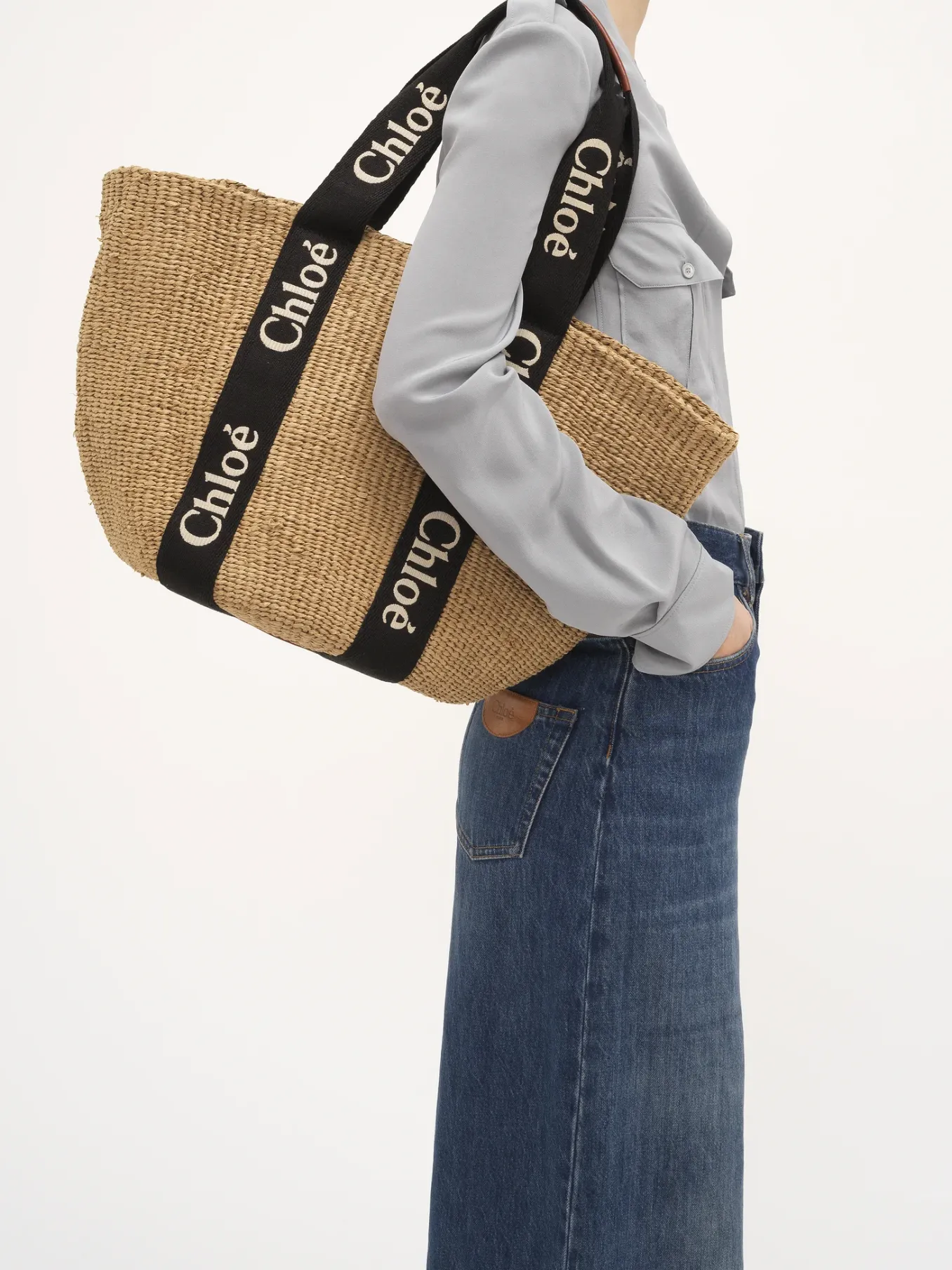 Women Chloé Large Woody Basket