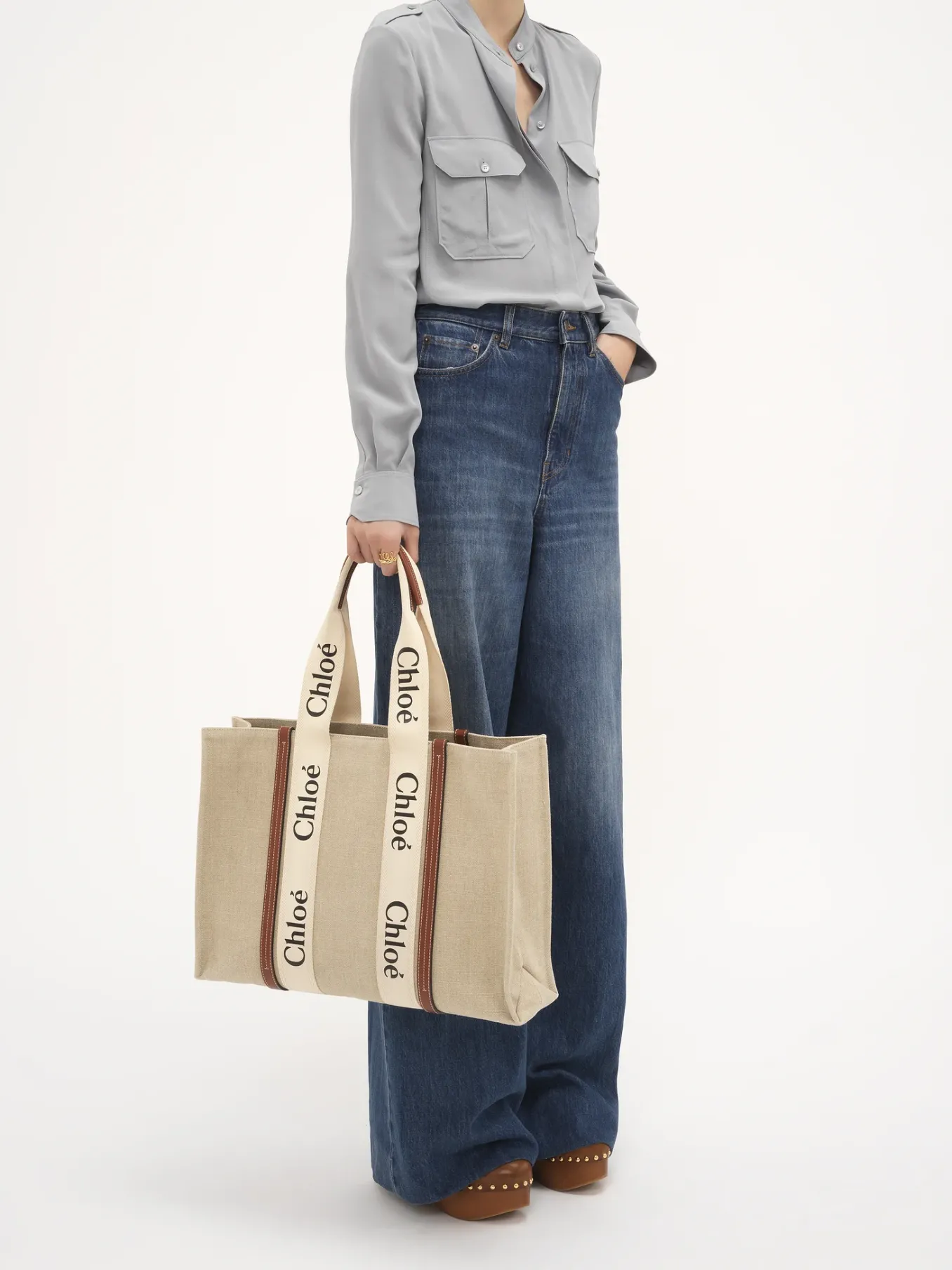 Women Chloé Large Woody Tote Bag
