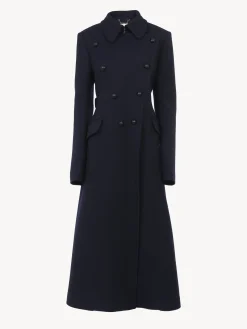 Women Chloé Long Double-Breasted Coat