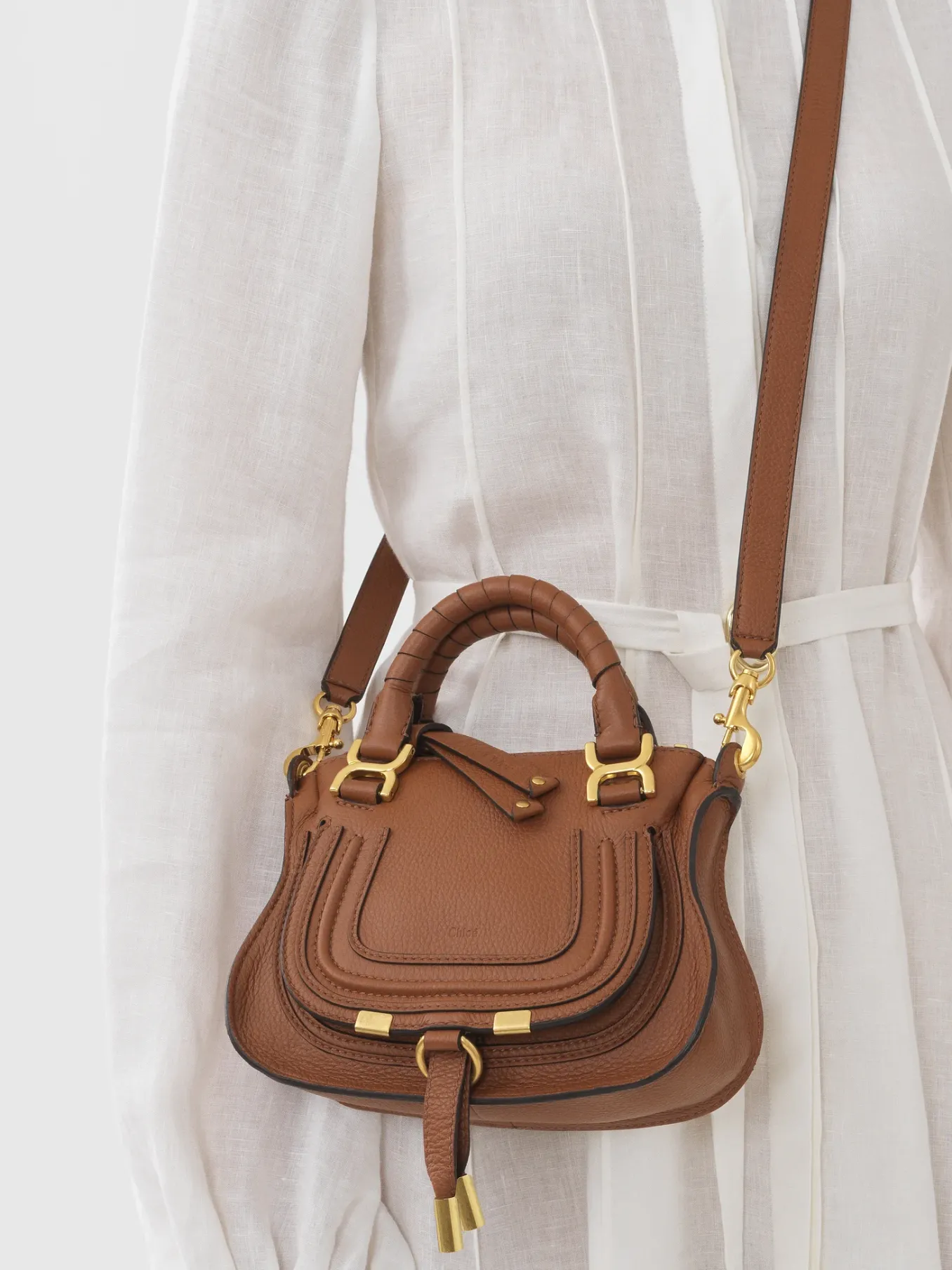 Women Chloé Marcie Mini Double Carry Bag