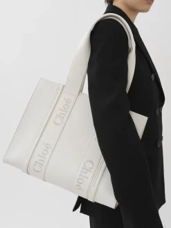 Women Chloé Medium Woody Tote Bag