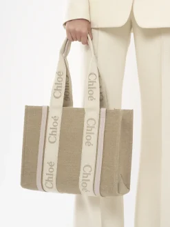 Women Chloé Medium Woody Tote Bag