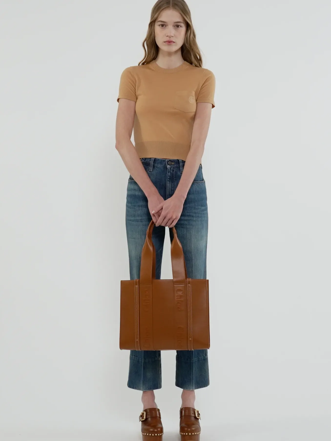 Women Chloé Medium Woody Tote Bag