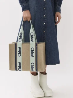 Women Chloé Medium Woody Tote Bag