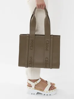 Women Chloé Medium Woody Tote Bag