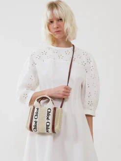 Women Chloé Mini Woody Tote Bag