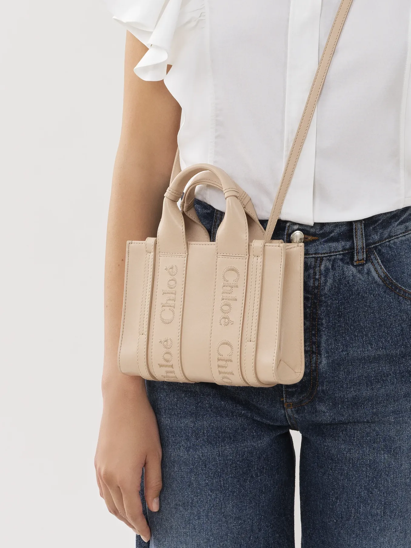 Women Chloé Mini Woody Tote Bag