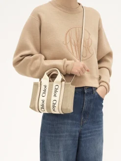 Women Chloé Mini Woody Tote Bag