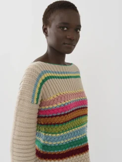 Women Chloé Multicolour Striped Sweater