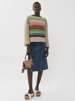 Women Chloé Multicolour Striped Sweater